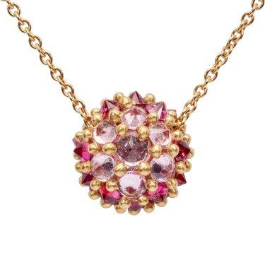 Medium Pink Sputnik Necklace - Made to Order